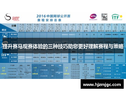 提升赛马观赛体验的三种技巧助您更好理解赛程与策略
